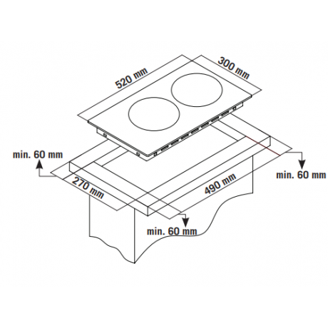 THERMOGATZ TGC 3301 Silver Εντοιχιζόμενη Ηλεκτρική Εστία
